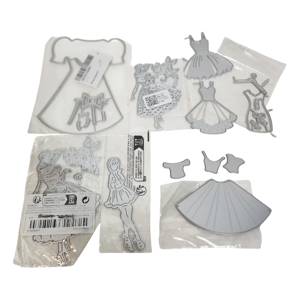 Fashion Girl Dress Metal Cutting Dies Lot Skirts Tops Outfit Scrapbook Craft